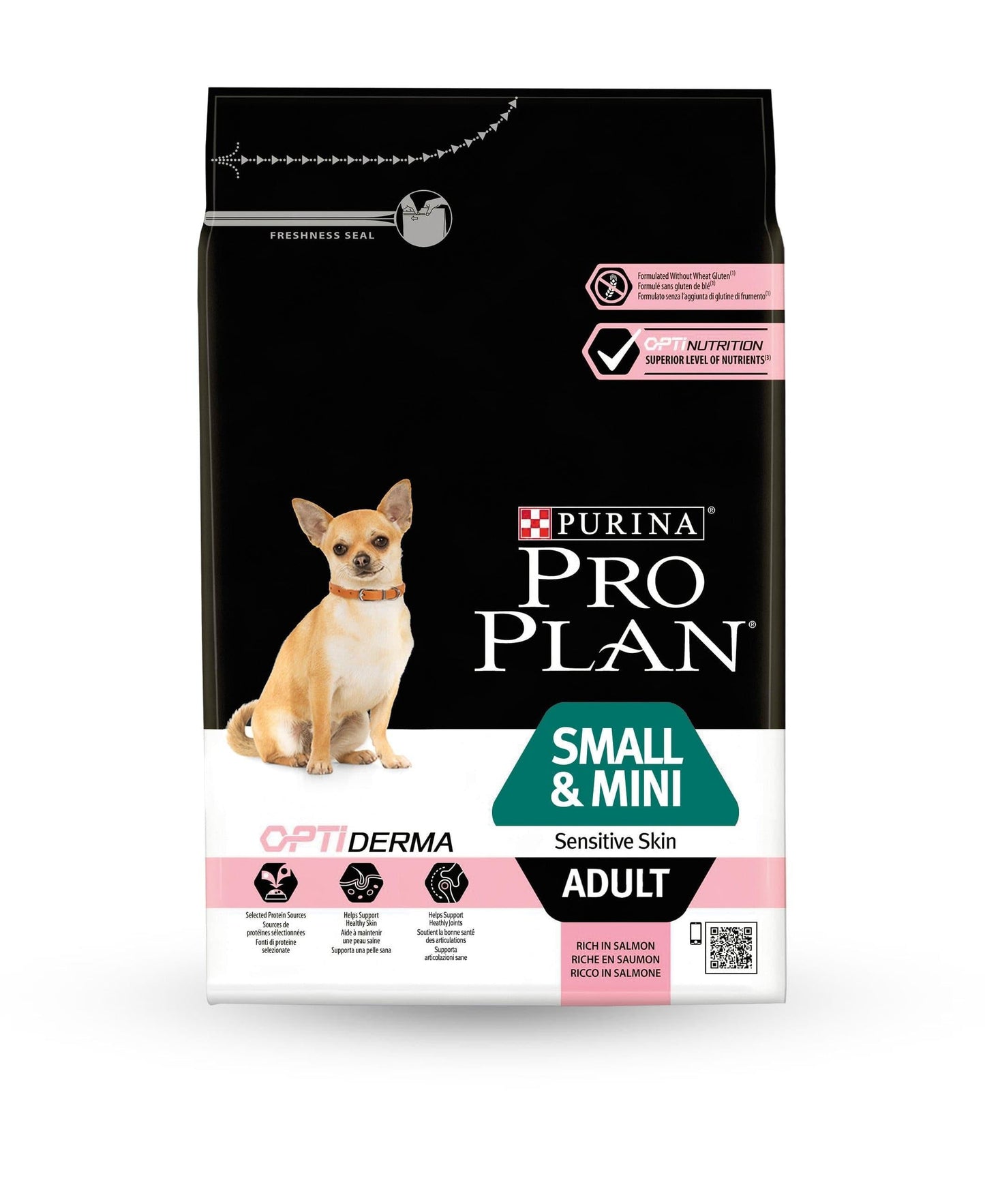 Small & Mini Adult Sensitive Skin - Purina ProPlan - Alter:Adult, Extras:empfindliche Haut, Futterart:Trocken, Geschmack:Lachs, Grösse:bis 10kg, Kastriert:ja, Kastriert:nein, Tierart:Hund - Marigin AG Onlineshop für Tierbedarf