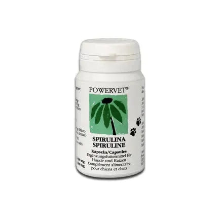 Spirulina - Powervet - Marigin AG Onlineshop für Tierbedarf Spirulina - 30 Kapseln Ergänzungsfuttermittel