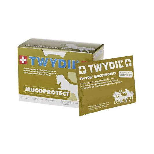 Twydil Mucoprotect - Pferd - Pavesco AG - Marigin AG Onlineshop für Tierbedarf Twydil Mucoprotect - Pferd - 10 Beutel à 50g Ergänzungsfuttermittel
