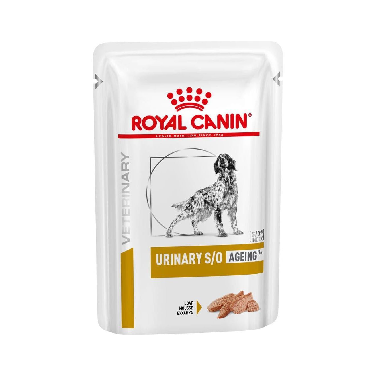 Urinary S/O Ageing 7+ Dog Beutel - Royal Canin Veterinary Diet - Alter:Senior, Erkrankung:Harnwege, Futterart:Trocken, Geschmack:Huhn, Tierart:Hund - Marigin AG Onlineshop für Tierbedarf