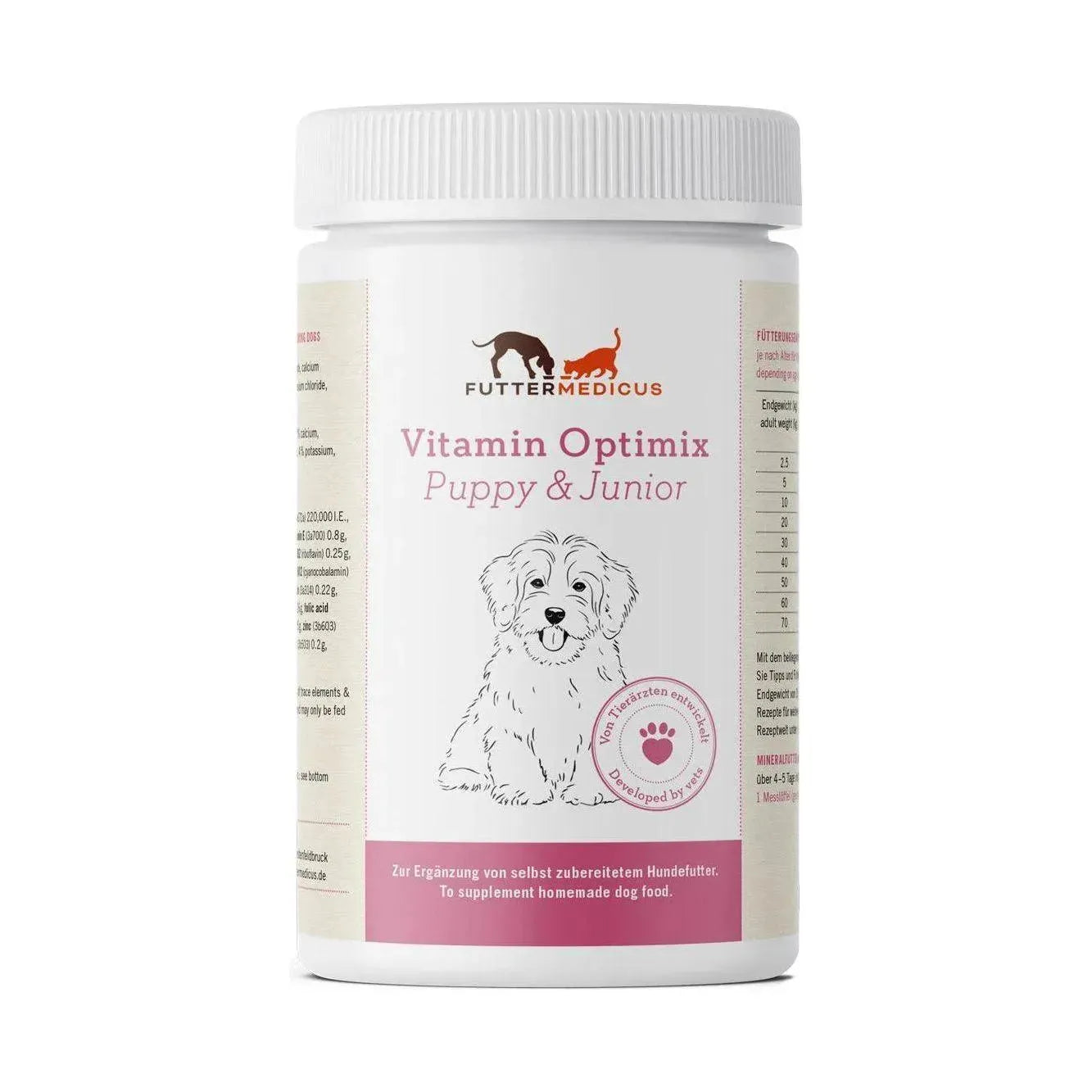Vitamin Optimix Puppy & Junior - Futtermedicus - Marigin AG Onlineshop für Tierbedarf Vitamin Optimix Puppy & Junior - Default Title Ergänzungsfuttermittel