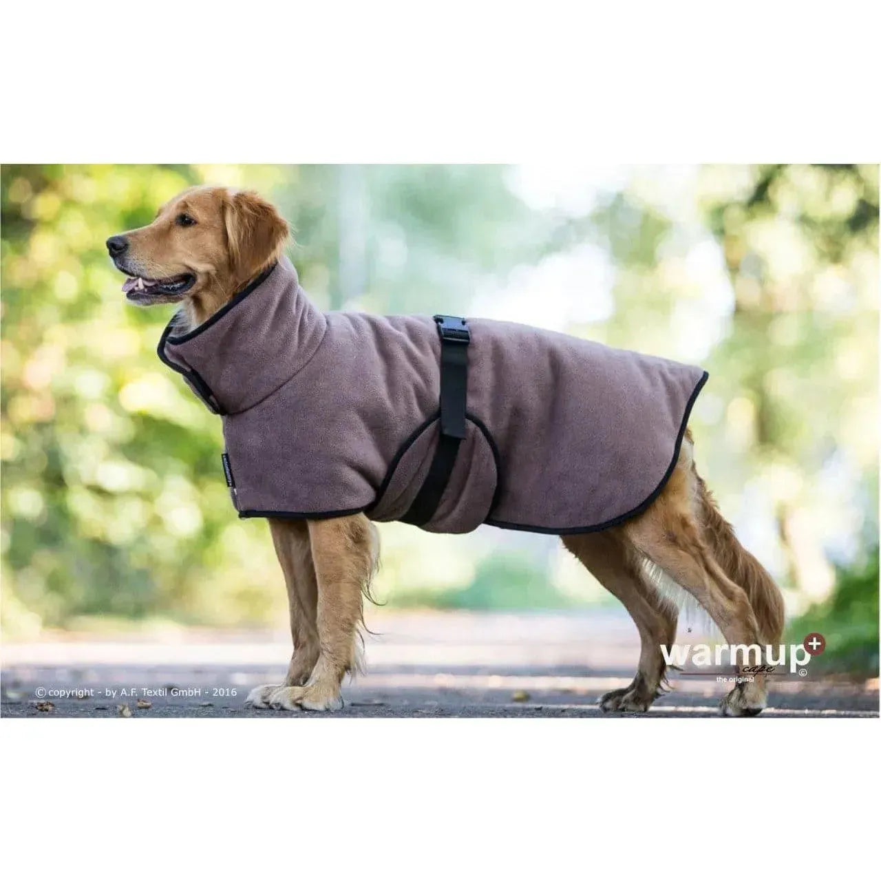 Action Factory - XS / mocca Fleece /beiges Frottee - Warmup Cape + - Marigin AG Onlineshop für Tierbedarf