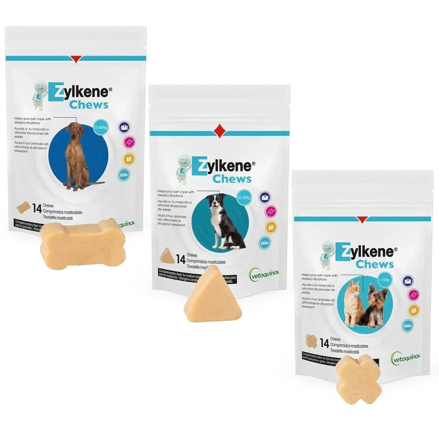 Zylkene Chews - Vétoquinol - Marigin AG Onlineshop für Tierbedarf Zylkene Chews - 75mg Ergänzungsfuttermittel