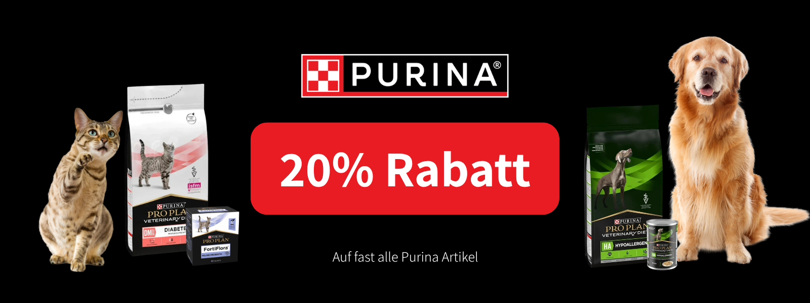 20% auf alle Purina Produkte im Marigin Onlineshop
