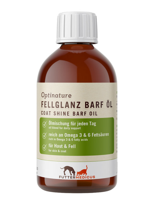 Futtermedicus Optinature Fellglanz Barf Öl 250ml