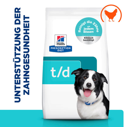 Hill's Prescription Diet t/d Trockenfutter für Hunde mit Huhn