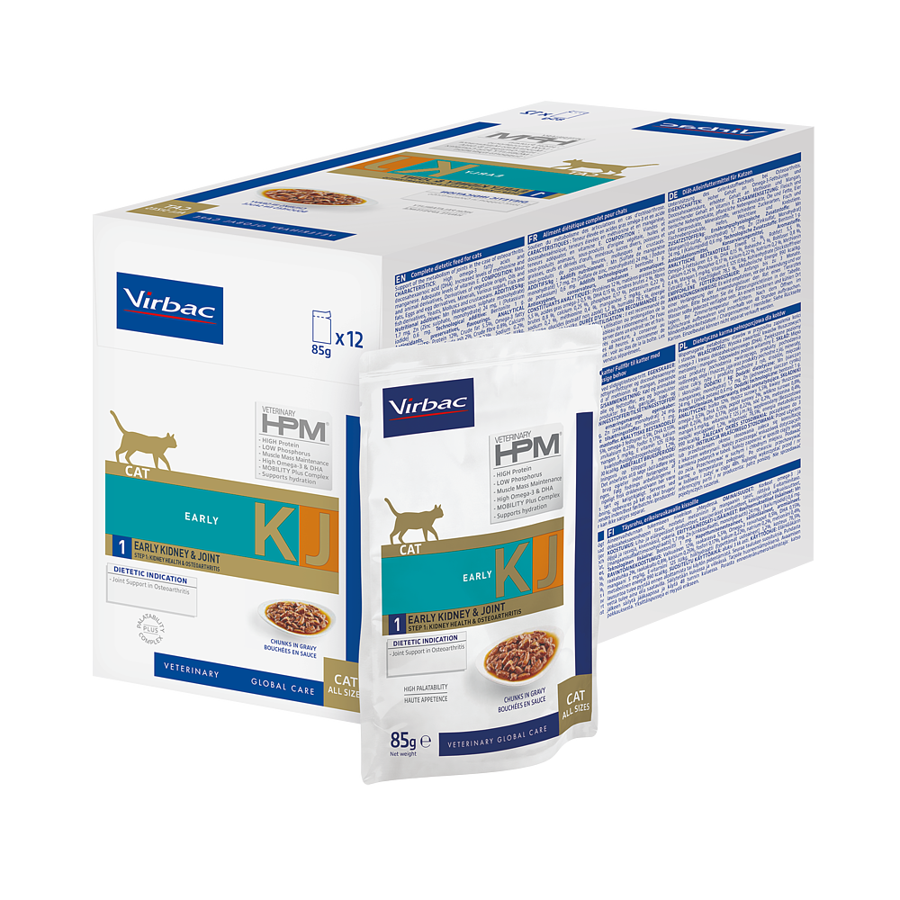 Virbac Cat Early Kidney & Joint KJ1 (Nassfutter) 12x85g