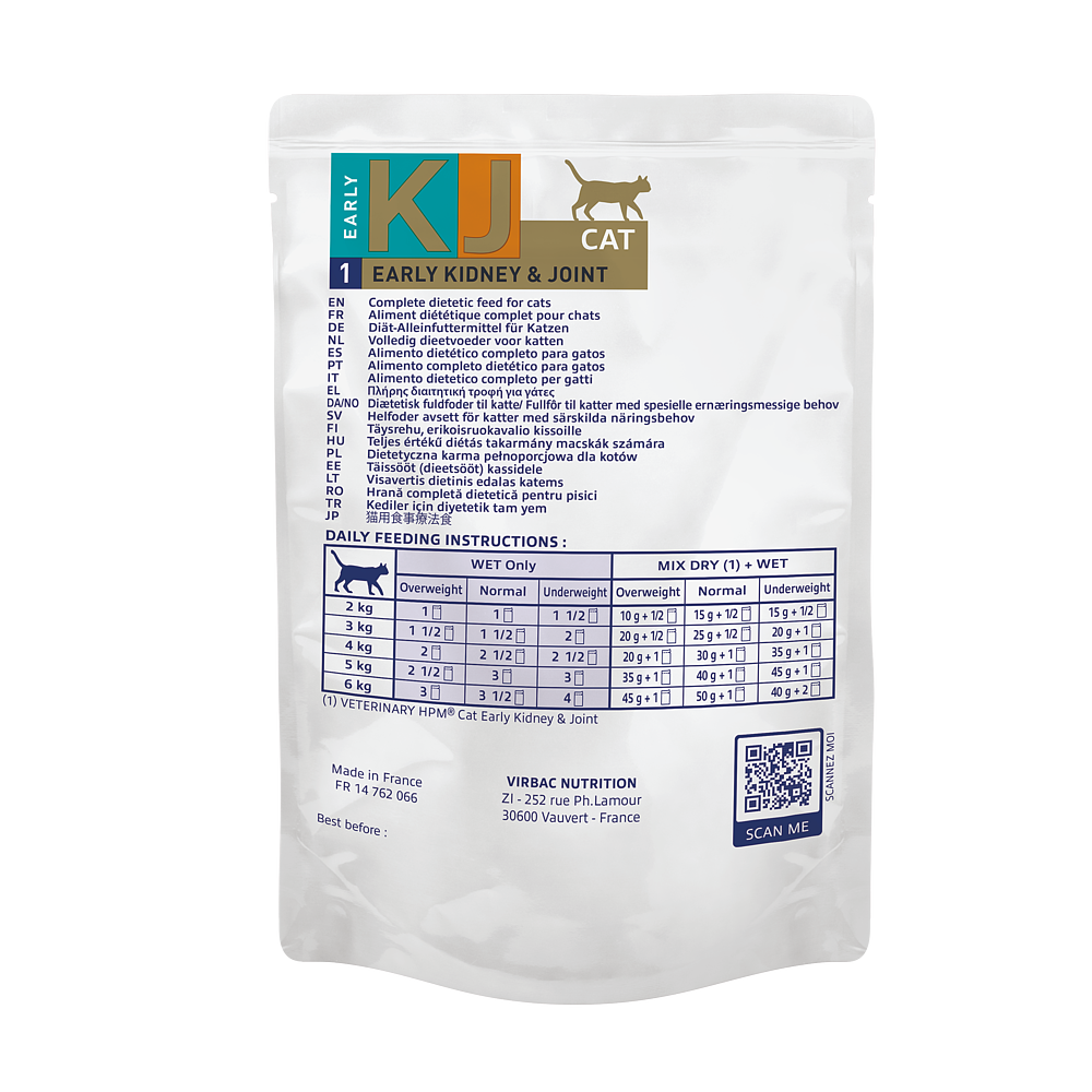 Virbac Cat Early Kidney & Joint KJ1 (Nassfutter) 85g Rückseite