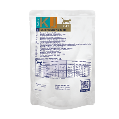 Virbac Cat Early Kidney & Joint KJ1 (Nassfutter) 85g Rückseite