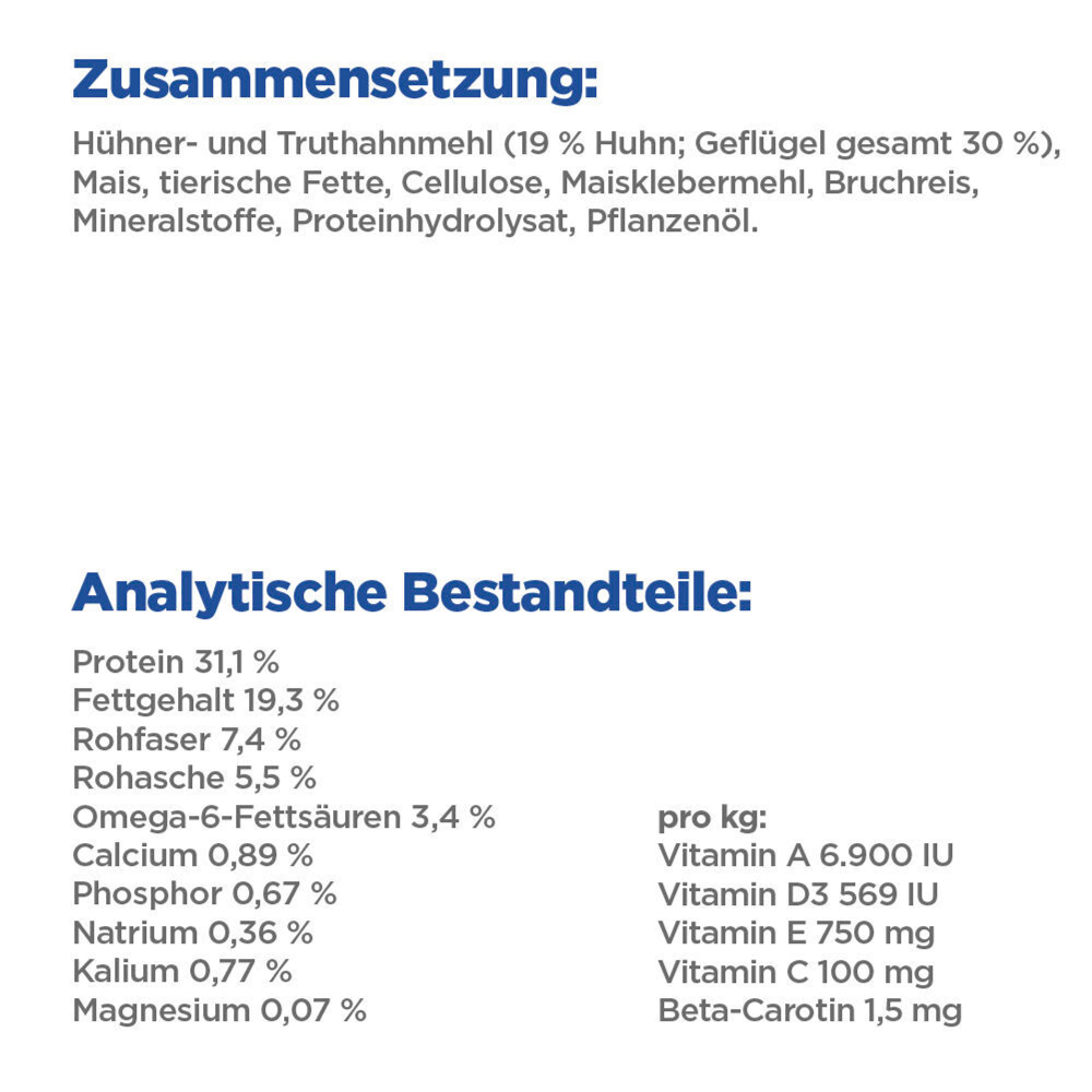 Hill's Multi-Benefit Adult Analytische Bestandteile undZusammensetzung