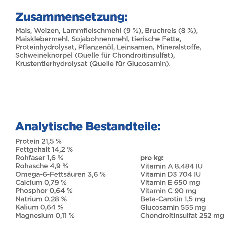 Hill's Vet Essentials Multi-Benefit Adult Large Breed  Zusammensetzung und Analytische Bestandteile