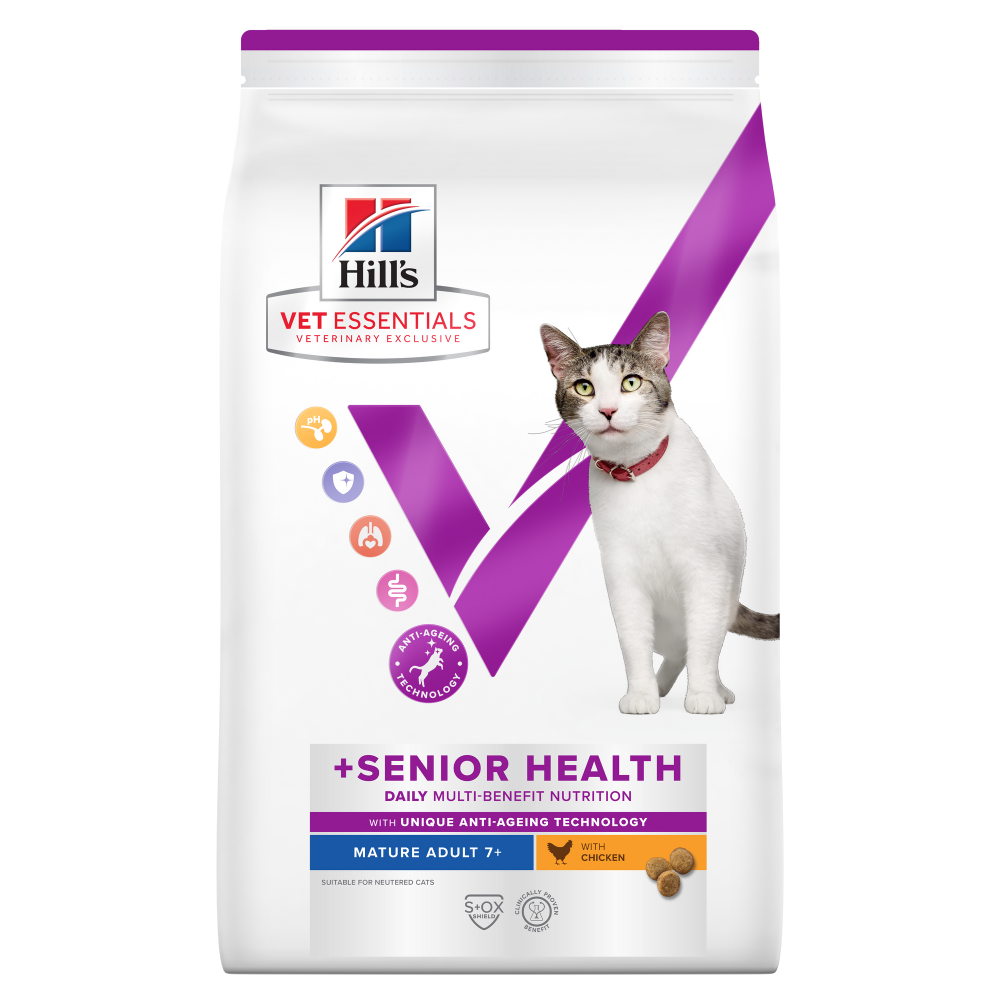 Hill's Vet Essentials Multi-Benefit + Senior Health Mature Adult 7+ Katzenfutter mit Huhn