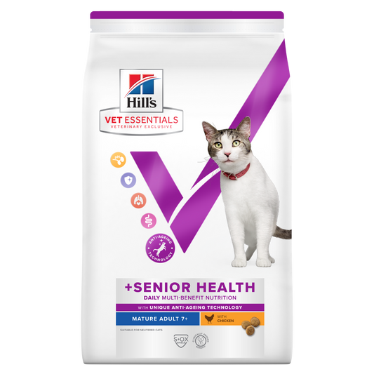 Hill's Vet Essentials Multi-Benefit + Senior Health Mature Adult 7+ Katzenfutter mit Huhn