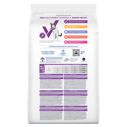 Hill's Vet Essentials Multi-Benefit + Senior Health Mature Adult 7+ Katzenfutter mit Huhn Rückseite