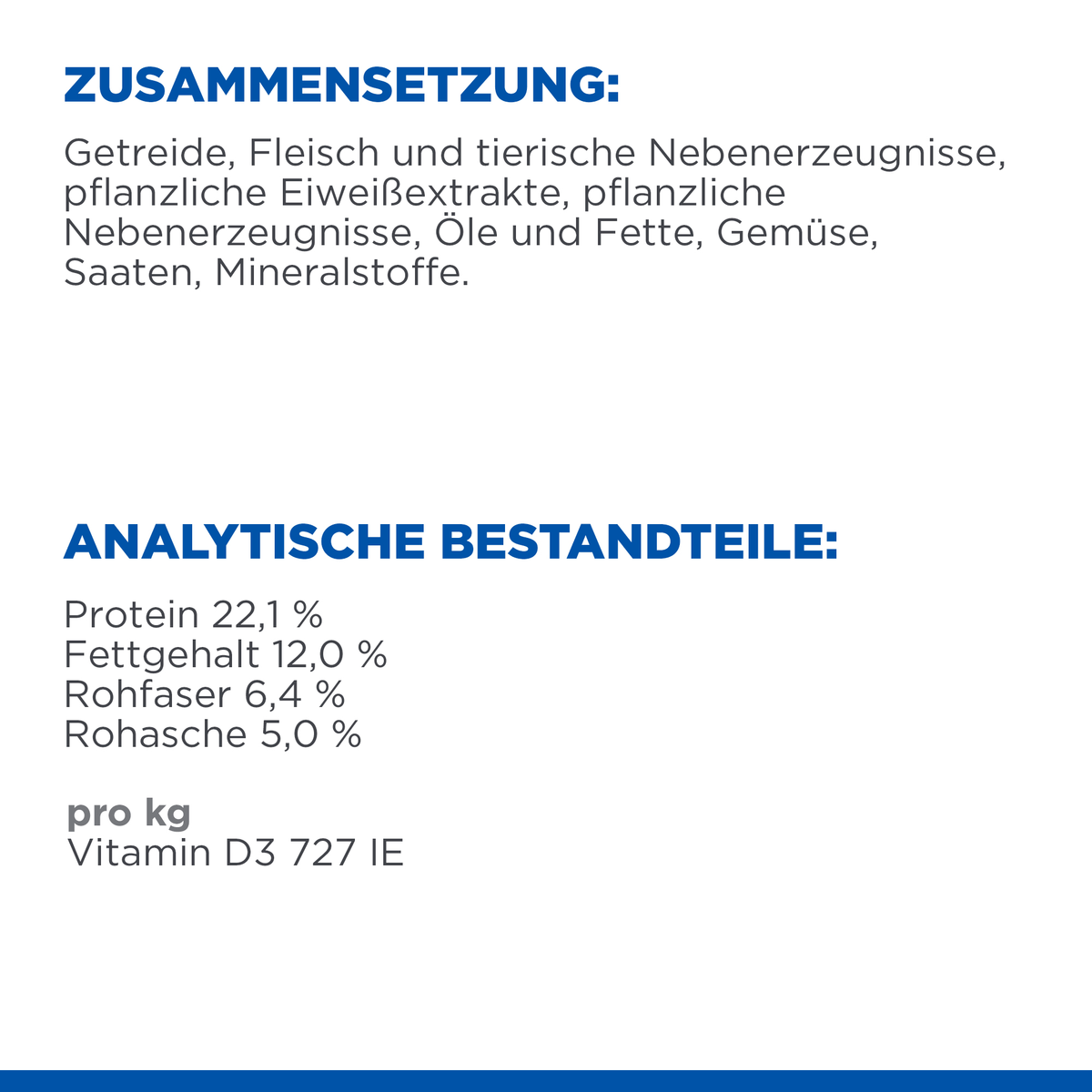 Hill’s Healthy Weight Hundesnacks Zusammenstzung Analytische Bestandteile
