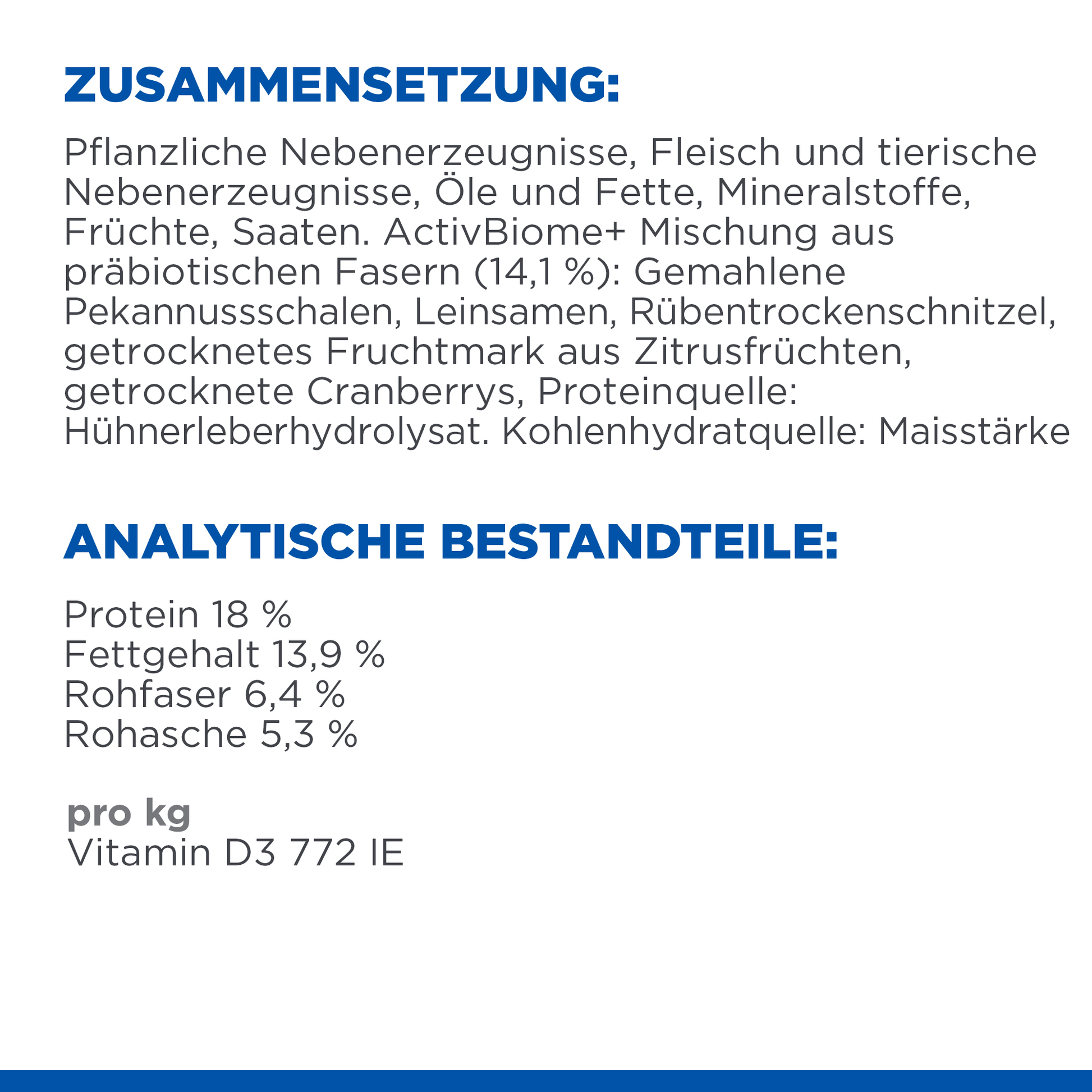 Hill's HypoAllergenic Treats Hundesnacks Zusammensetzung und Analytische Bestandteile