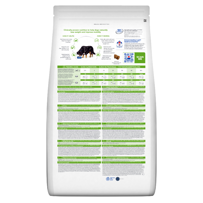 Hill's Metabolic + Mobility für Hunde Rückseite
