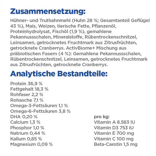 Hill's Multi-Benefit Kitten Analytische Bestandteile und Zusammensetzung
