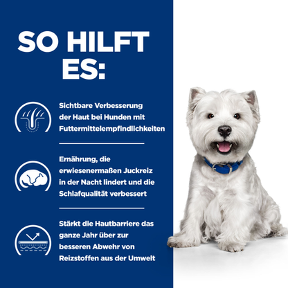 Hill's Prescription Diet Derm Complete Mini Trockenfutter für Hunde so hilft es