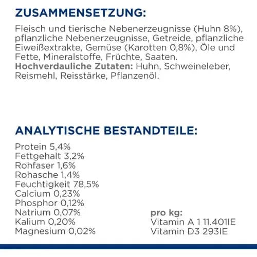 Hill’s Prescription Diet Gastrointestinal Biome Ragout Hund Zusammensetzung