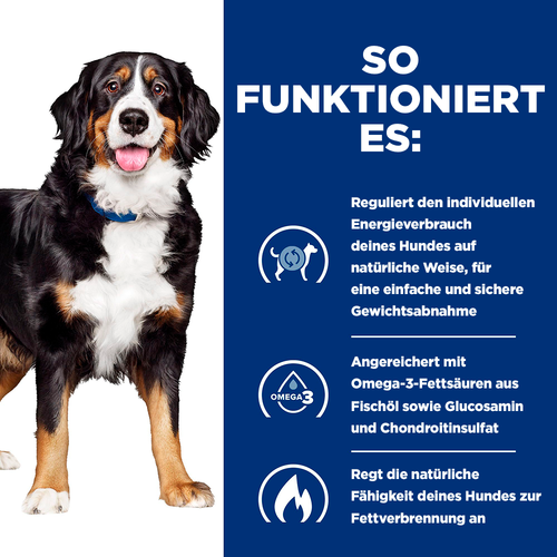 Hill's Prescription Diet Metabolic + Mobility Trockenfutter für Hunde so funktioniert es