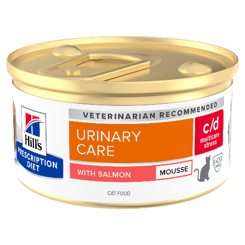Hill's Prescription Diet c/d Multicare Stress Katzenfutter Mousse Lachs 