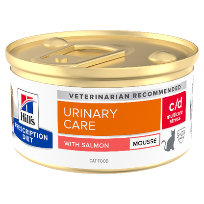 Hill's Prescription Diet c/d Multicare Stress Katzenfutter Mousse Lachs 