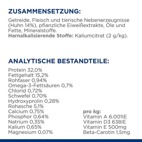 Hill's Prescription Diet c/d Multicare Urinary Care Katzenfutter Zusammensetzung Analytische Bestandteile