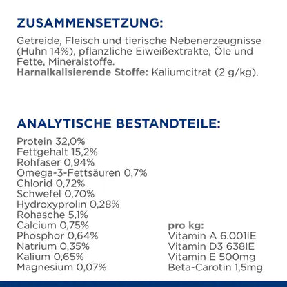 Hill's Prescription Diet c/d Multicare Urinary Care Katzenfutter Zusammensetzung Analytische Bestandteile