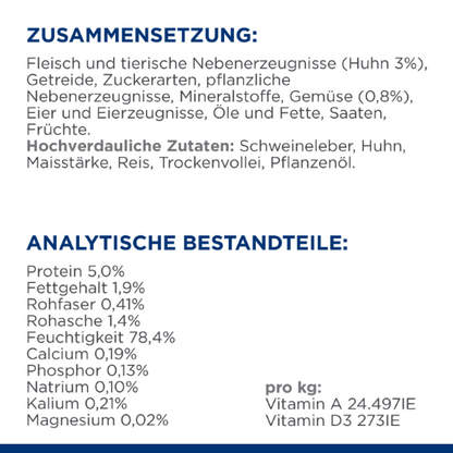 Hill’s Prescription Diet i/d Low Fat Ragout für Hunde zusammensetzung