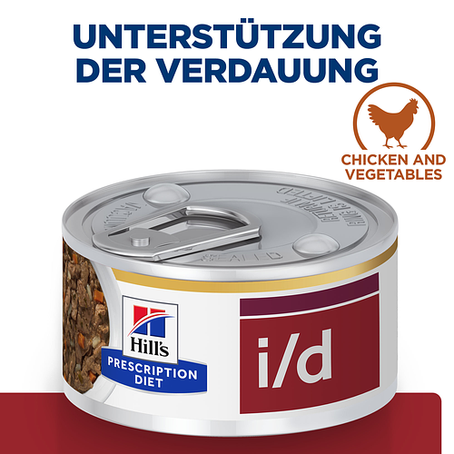 Hill's Prescription Diet i/d Ragout für Katzen mit Huhn und Gemüsezusatz Unterstützung der Verdauung