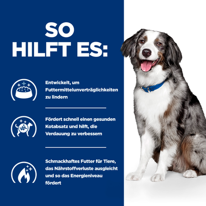 Hill's Prescription Diet i/d Sensitive Trockenfutter für Hunde so hilft es