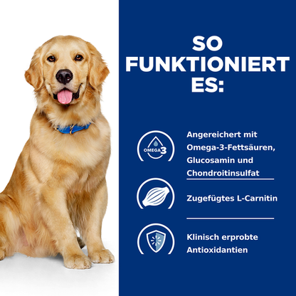 Hill's Prescription Diet j/d Reduced Calorie Trockenfutter für Hunde so funktioniert es
