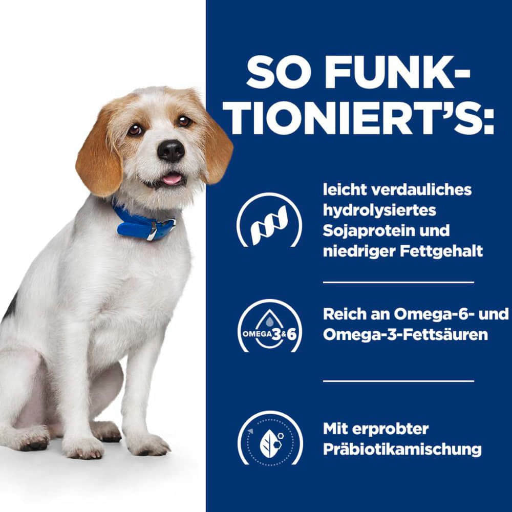 Hill’s Prescription Diet z/d Low Fat Hydrolysed Soy – Hund so funktioniert's