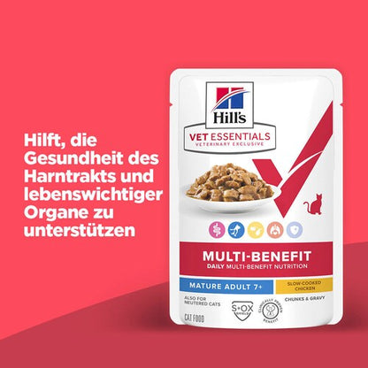 Hill's Vet Essentials MULTI-BENEFIT Mature Adult Katzenfutter Gesundheit Harntrakt und Organe