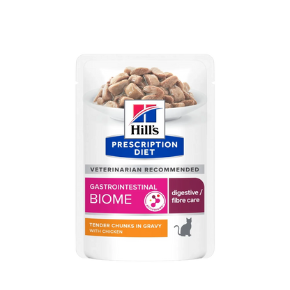 Hill's Prescription Diet - Huhn / 1 x 12 x 85g - Hill's Gastrointestinal Biome Katze - Beutel - Marigin AG Onlineshop für Tierbedarf