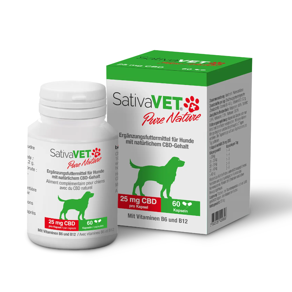 SativaVET Pure Nature CBD Kapseln 25 mg