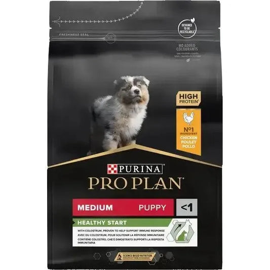 Purina ProPlan - Huhn / 1 x 3kg - Purina Medium Puppy <1 Healthy Start - Hund - Marigin AG Onlineshop für Tierbedarf