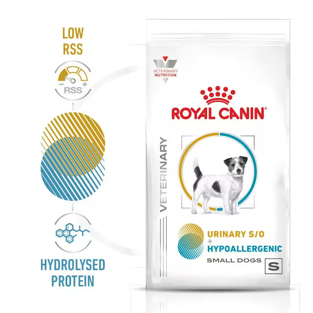 Royal Canin Urinary S/O + Hypoallergenic Small Dogs - Hund, low RSS and Hydrolysed Protein