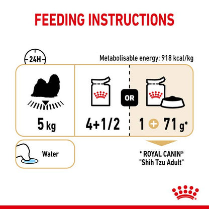 Royal Canin Shih Tzu Adult Mousse Fütterungsempfehlung