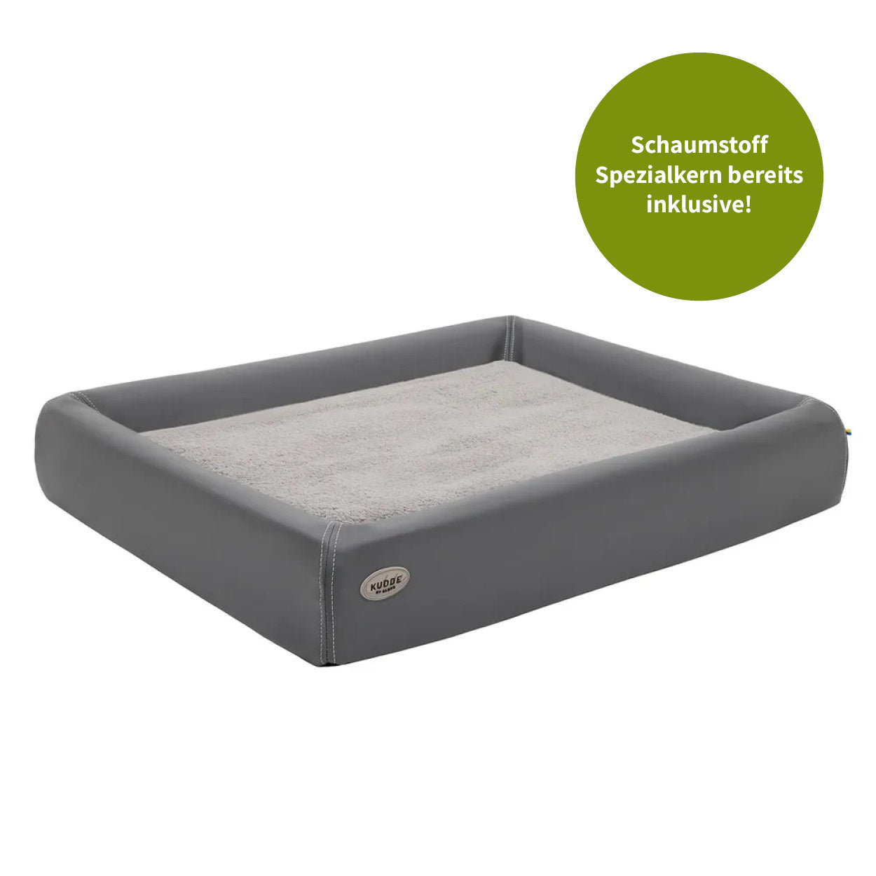 Sabro Hundebett Kudde Kunstleder Stone