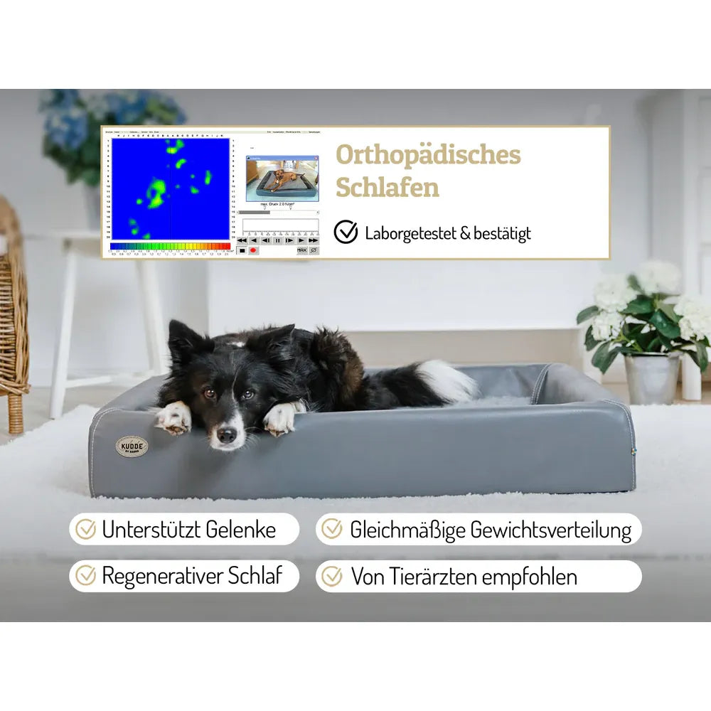 Sabro Hundebett KUDDE Kunstleder mit Spezial Kern von Sabro – Marigin  Onlineshop