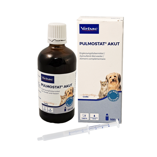 Virbac Pulmostat akut Ergänzungsfuttermittel für Atemwege für Hunde und Katzen 100ml