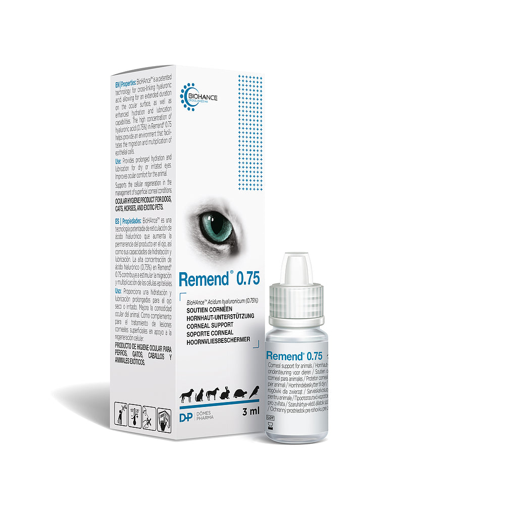 Virbac Remend 0.75 Augenschutzpräparat für Hunde, Katzen, Nager und Pferde