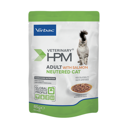 Virbac Cat Adult Neutered Wet Salmon Nassfutter Beutel à 85 g
