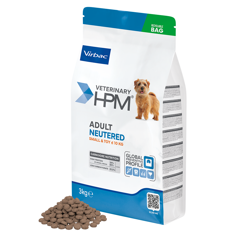 Virbac Dog Adult Small & Toy Neutered 3kg, 4kg Hund