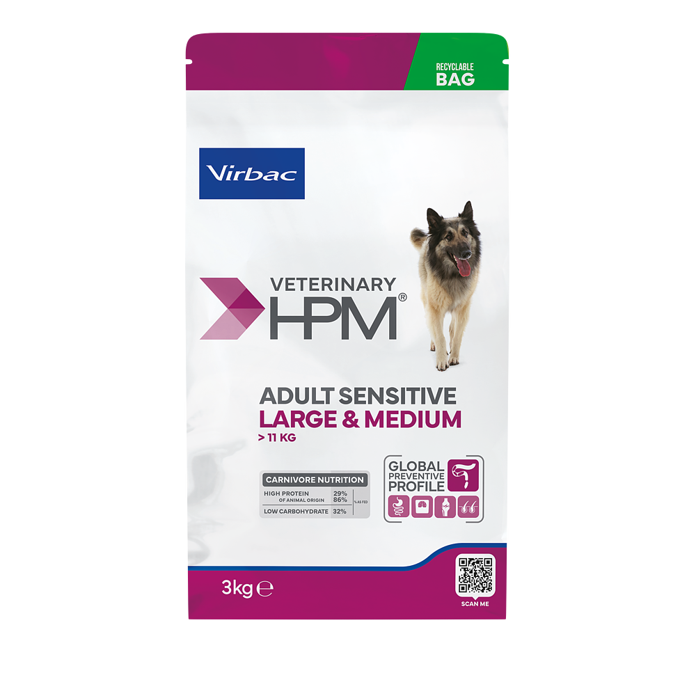 Virbac Dog Adult Large & Medium Sensitive Trockenfutter 3kg 12kg