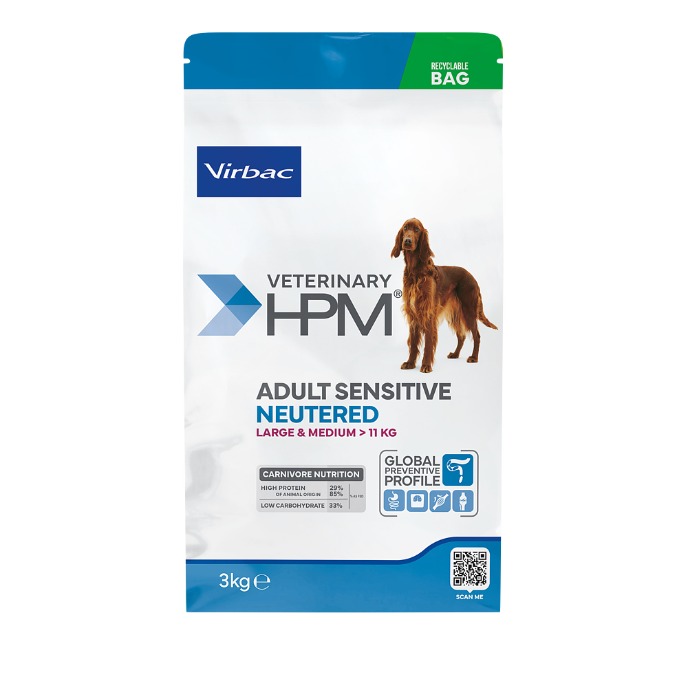 Virbac Dog Adult Large & Medium Sensitive Neutered Trockenfutter 3kg 12kg