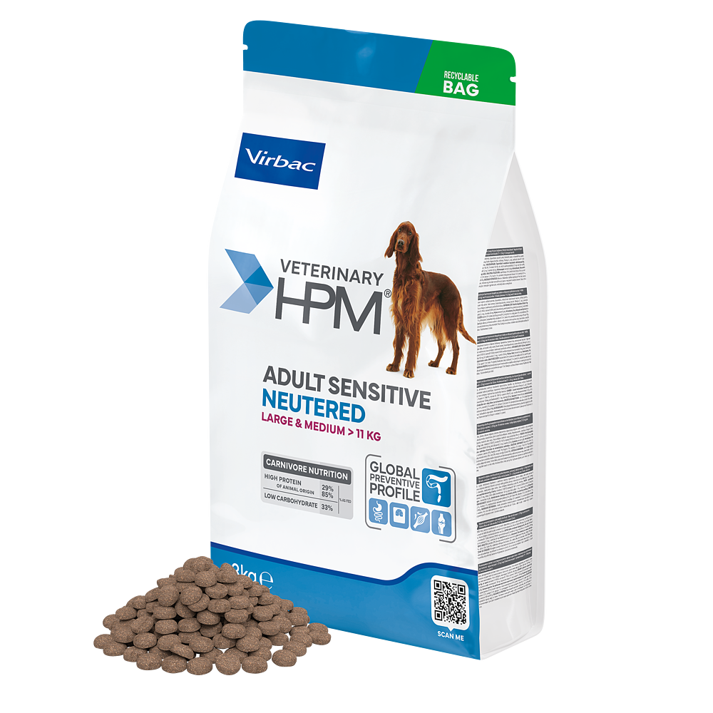 Virbac Dog Adult Large & Medium Sensitive Neutered Trockenfutter 3kg 12kg