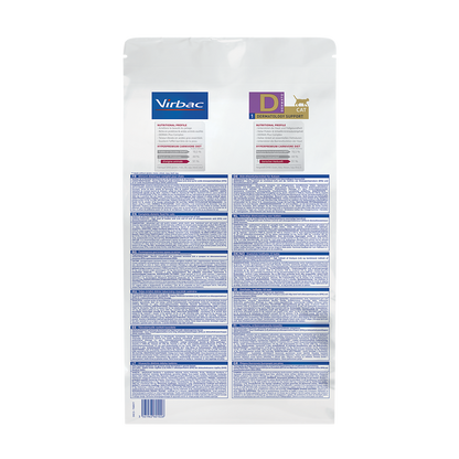 Virbac Cat Dermatology Support Trockenfutter Rückseite